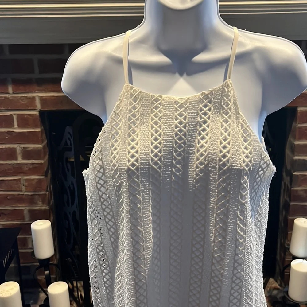 🔥Monteau Los Angeles White Lace Dress!! Size:M notice detail so beautiful! Mini - Picture 2 of 9